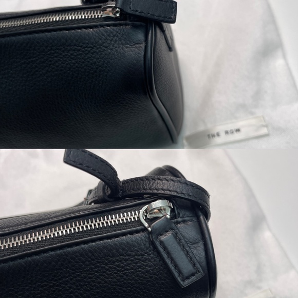 THE ROW Black 90s Zip leather Shoulder Bag Mini handbag Bag w/dust bag - Picture 15 of 16